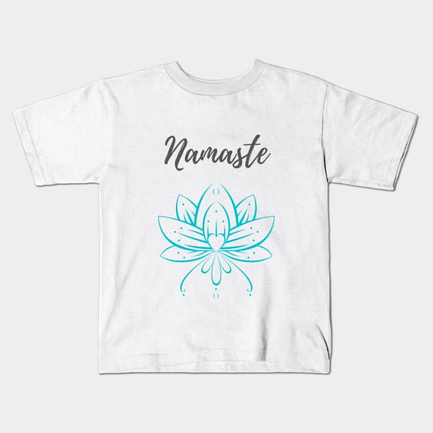 Namaste Lotus Kids T-Shirt by LifeSimpliCity